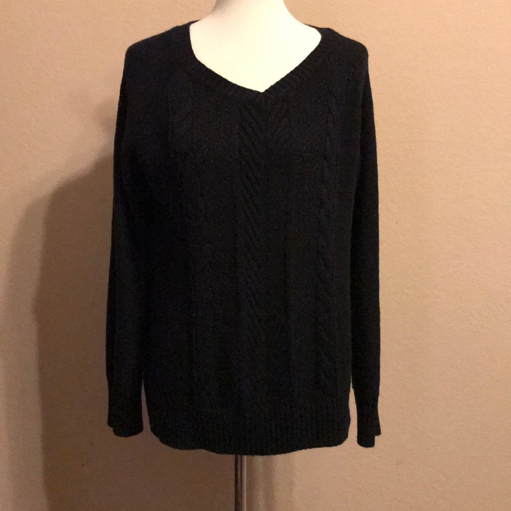 Black V-Neck sweater